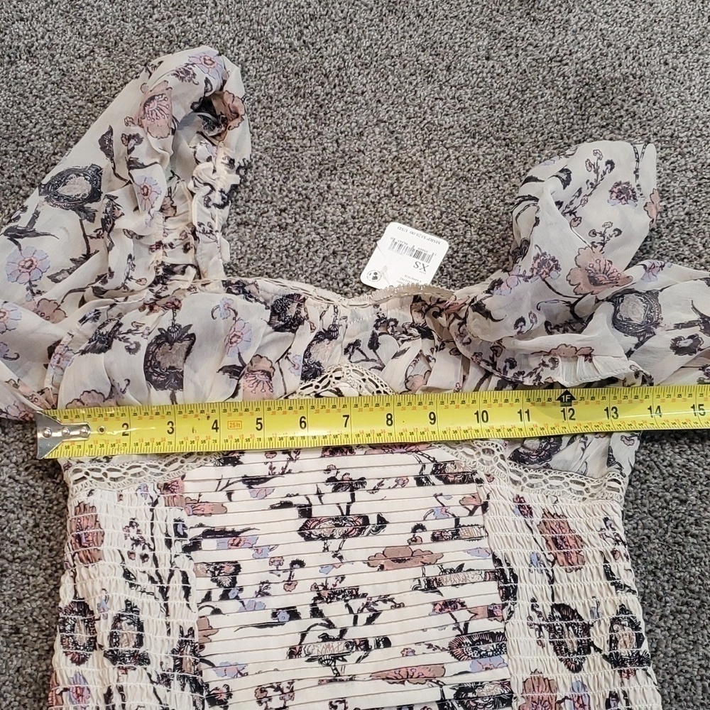 NWT Free People Brunch Date Floral Bodysuit sz XS - Picture 12 of 13